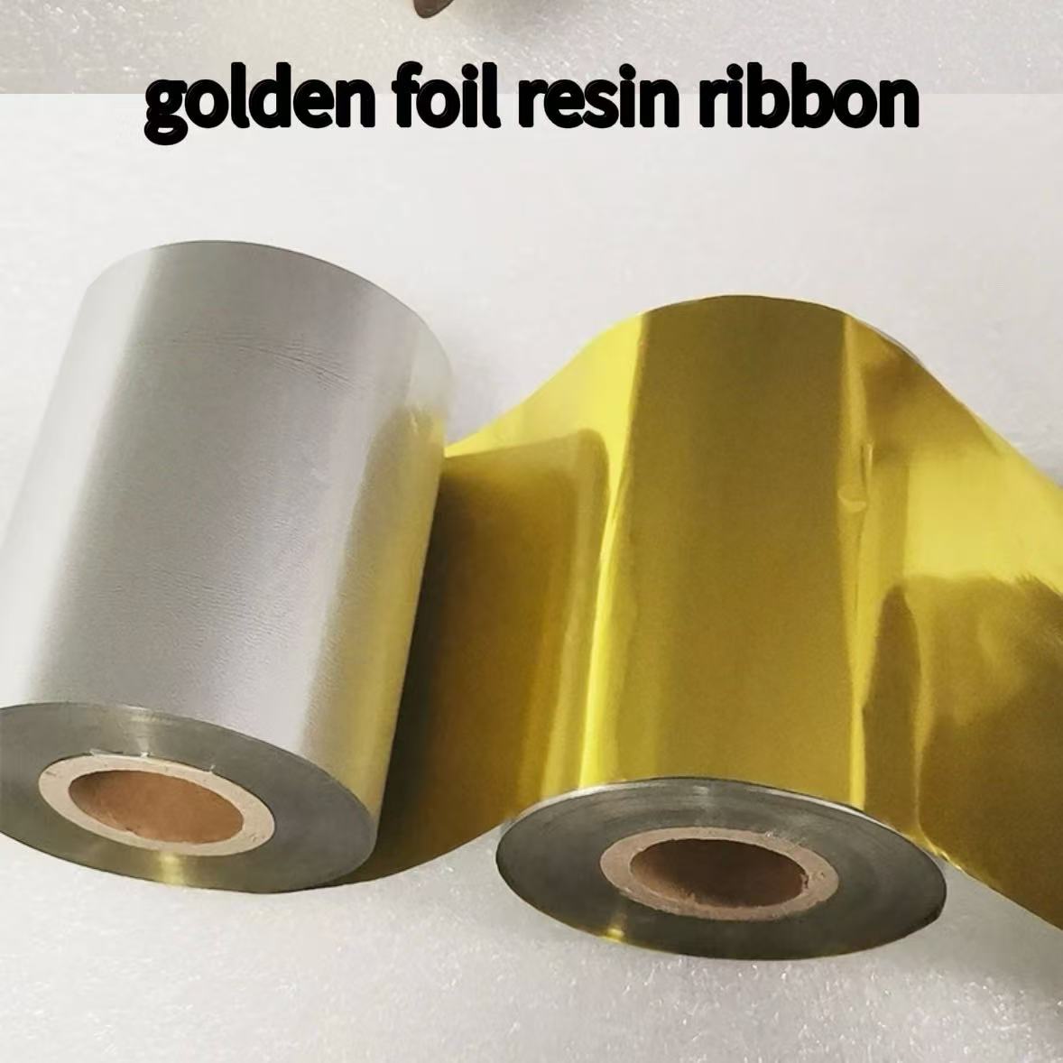 Transfer Paper Carbon - شريط راتنجي ذهبي اللون/شريط ساتان/بطاقة/ملصق نايلون