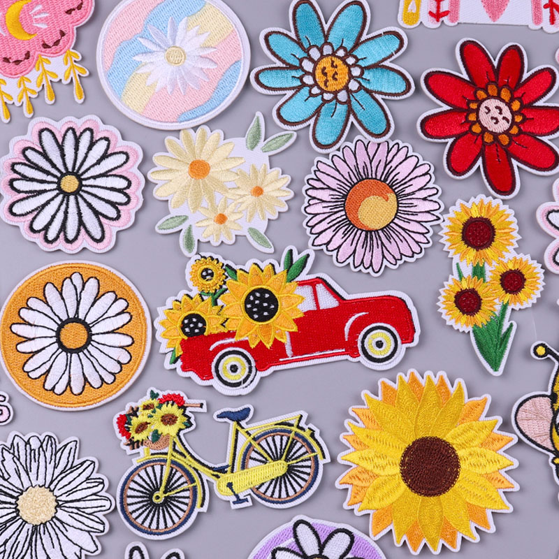 Embroidery Daisy Flower - الزهور/سيارة التصحيح ديزي عباد الشمس التطريز