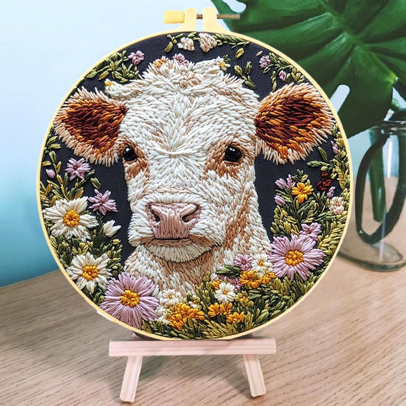 Embroidery Daisy Flower - مجموعات التطريز للبالغين البقرة ديزي زهرة