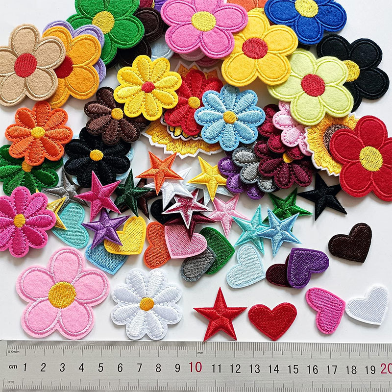 2-10 قطعة الحديد زهرة على بقع  - مراجعة Embroidery Daisy Flower وسعره