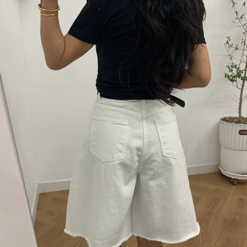 بنطلون جينز نسائي قصير مطوي وف - مراجعة Embroidery Jeans وسعره
