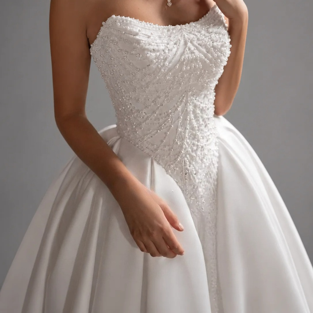 فستان زفاف أنيق مخصص من الدانت - مراجعة Embroidery Online Designs وسعره