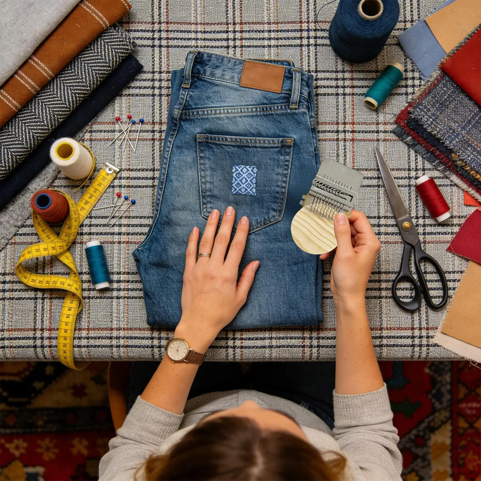 أداة خياطة وترقيع الملابس، مجم - مراجعة Embroidery Jeans وسعره