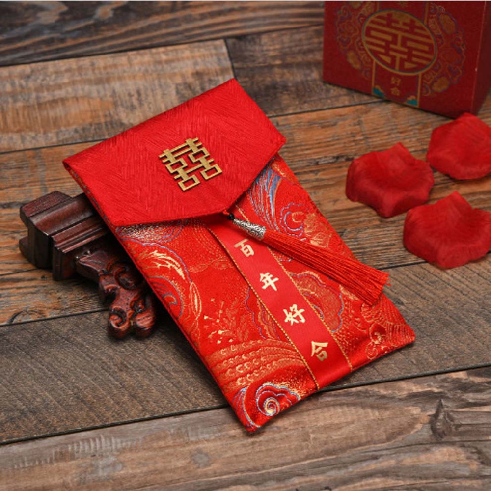 مظروف هونغ باو أحمر من قماش ال - مراجعة Embroidery Red وسعره