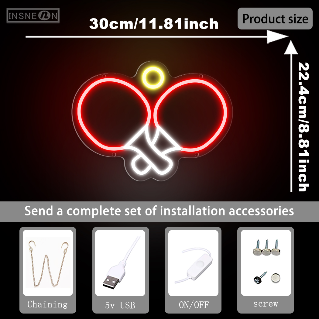 تنس الطاولة النيون علامات LED  - مراجعة Embroidery Studio وسعره