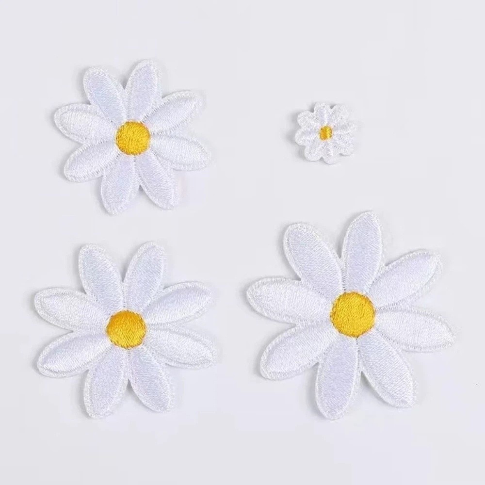 36 قطعة من رقع الزهور ذات النق - مراجعة Embroidery Daisy Flower وسعره