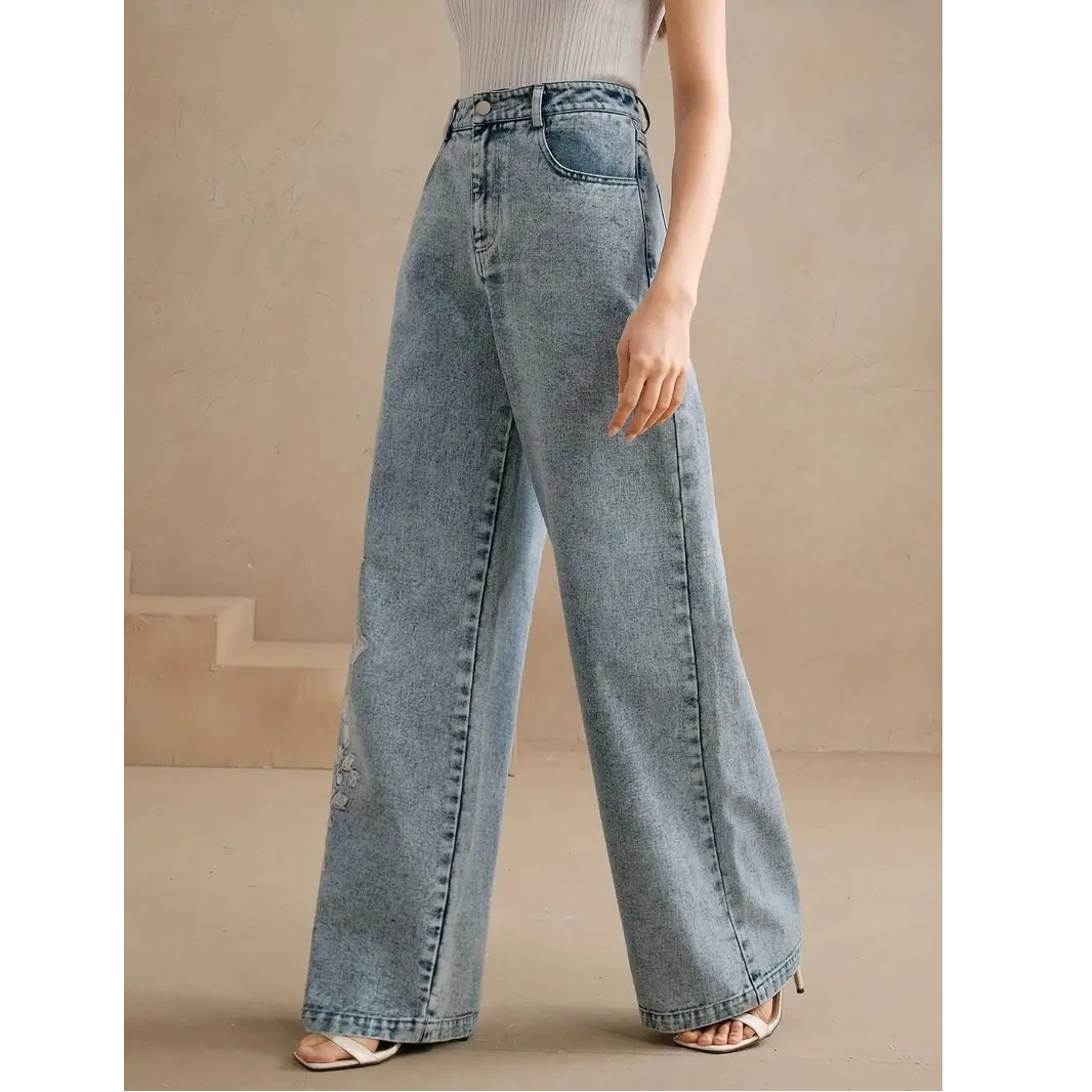 Y2k السراويل الجديدة 2025 الات - مراجعة Embroidery Jeans وسعره