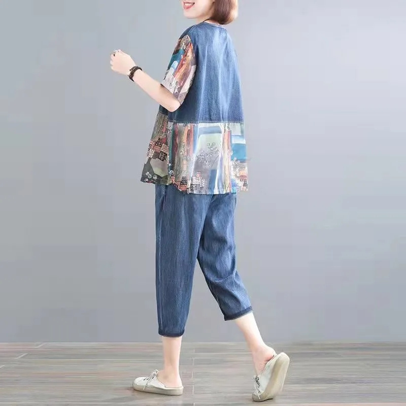 5XL الصيف المرأة الجينز مجموعا - مراجعة Embroidery Jeans وسعره
