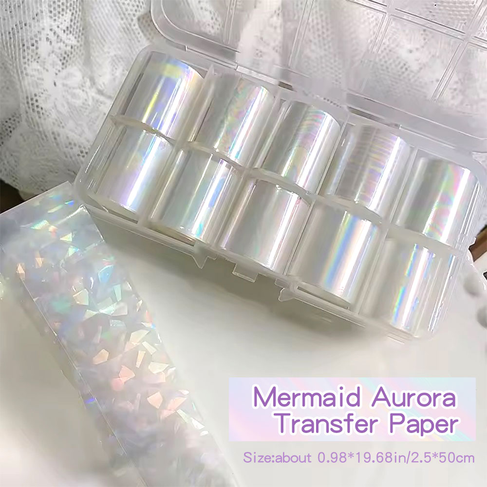 10 لفات من ورق نقل الأظافر بتأ - مراجعة Transfer Paper Carbon وسعره