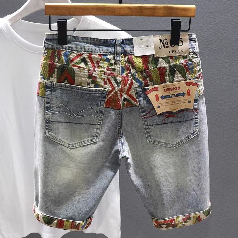 شورت جينز متعدد الألوان للرجال - مراجعة Embroidery Jeans وسعره