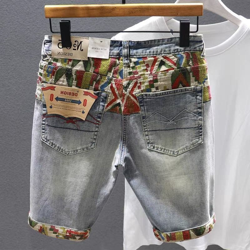 شورت جينز متعدد الألوان للرجال - مراجعة Embroidery Jeans وسعره